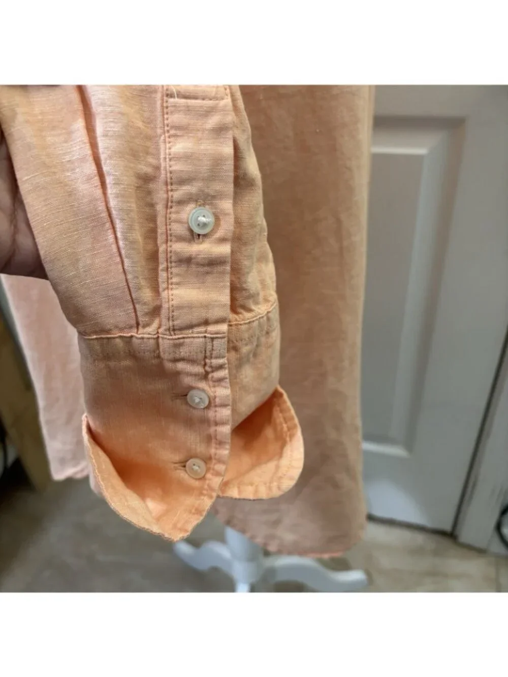 J Crew Coral Relaxed Fit Beach Shirt In Linen Cotton Size Medium